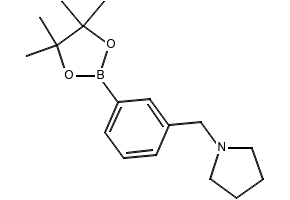 1-(2-(4,4,5,5-TETRAMETHYL-1,3,2-DIOXABOROLAN-2-YL)BENZYL)PYRROLIDINE structure, CAS 1150271-49-0