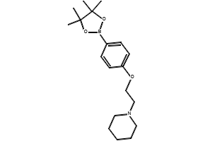 1-(2-(4-(4,4,5,5-TETRAMETHYL-1,3,2-DIOXABOROLAN-2-YL)PHENOXY)ETHYL)PIPERIDINE structure, CAS 934586-49-9