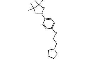 1-(2-(4-(4,4,5,5-TETRAMETHYL-1,3,2-DIOXABOROLAN-2-YL)PHENOXY)ETHYL)PYRROLIDINE structure, CAS 656257-46-4