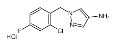 1-(2-CHLORO-4-FLUOROBENZYL)-1H-PYRAZOL-4-AMINE HYDROCHLORIDE structure, CAS 1147222-53-4