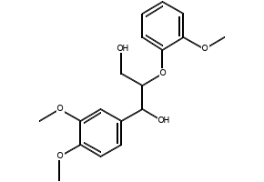 1-(3,4-DIMETHOXYPHENYL)-2-(2-METHOXYPHENOXY)PROPANE-1,3-DIOL structure, CAS 10535-17-8
