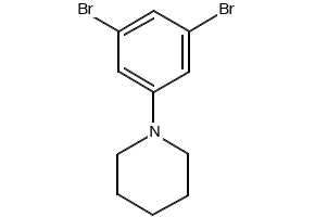 1-(3,5-DIBROMOPHENYL)PIPERIDINE structure, CAS 1261995-07-6