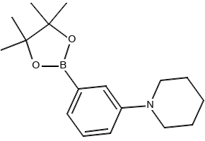 1-(3-(4,4,5,5-TETRAMETHYL-1,3,2-DIOXABOROLAN-2-YL)PHENYL)PIPERIDINE structure, CAS 852227-97-5