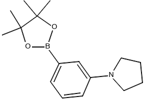1-(3-(4,4,5,5-TETRAMETHYL-1,3,2-DIOXABOROLAN-2-YL)PHENYL)PYRROLIDINE structure, CAS 857283-63-7