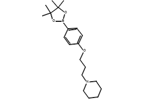 1-(3-(4-(4,4,5,5-TETRAMETHYL-1,3,2-DIOXABOROLAN-2-YL)PHENOXY)PROPYL)PIPERIDINE structure, CAS 401895-68-9