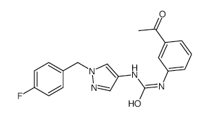 1-(3-ACETYLPHENYL)-3-(1-(4-FLUOROBENZYL)-1H-PYRAZOL-4-YL)UREA structure, CAS 894502-73-9
