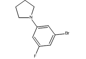 1-(3-BROMO-5-CHLOROPHENYL)PYRROLIDINE structure, CAS 1261895-87-7