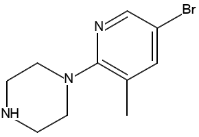 1-(3-BROMO-5-METHYLPYRIDIN-2-YL)PIPERAZINE structure, CAS 1187386-35-1