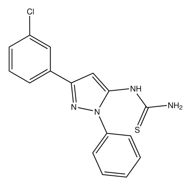1-(3-CHLOROPHENYL)-3-(1-(2-FLUOROBENZYL)-1H-PYRAZOL-3-YL)THIOUREA structure, CAS 893176-94-8