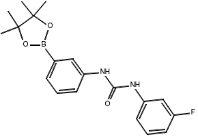 1-(3-FLUOROPHENYL)-3-(3-(4,4,5,5-TETRAMETHYL-1,3,2-DIOXABOROLAN-2-YL)PHENYL)UREA structure, CAS 874302-03-1