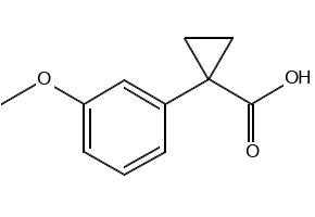 1-(3-METHOXYPHENYL)CYCLOPROPANECARBOXYLIC ACID structure, CAS 74205-29-1