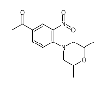 1-(4-(2,6-DIMETHYLMORPHOLINO)-3-NITROPHENYL)ETHANONE structure, CAS 175136-73-9