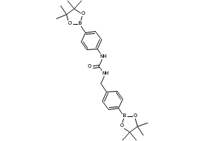 1-(4-(4,4,5,5-TETRAMETHYL-1,3,2-DIOXABOROLAN-2-YL)BENZYL)-3-(4-(4,4,5,5-TETRAMETHYL-1,3,2-DIOXABOROLAN-2-YL)PHENYL)UREA structure, CAS 1073353-72-6