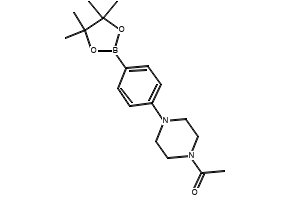 1-(4-(4-(4,4,5,5-TETRAMETHYL-1,3,2-DIOXABOROLAN-2-YL)PHENYL)PIPERAZIN-1-YL)ETHANONE structure, CAS 1218791-38-8