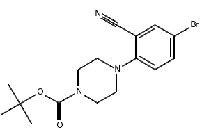1-(4-BROMO-2-CYANOPHENYL)PIPERAZINE structure, CAS 791846-41-8