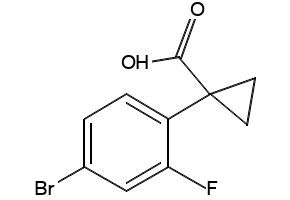 1-(4-BROMO-2-FLUOROPHENYL)CYCLOPROPANECARBOXYLIC ACID structure, CAS 872422-15-6