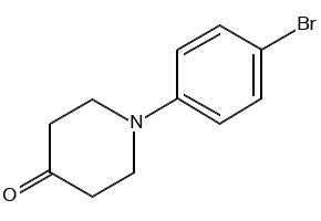 1-(4-BROMOPHENYL)PIPERIDIN-4-ONE structure, CAS 154913-23-2