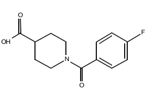 1-(4-FLUOROBENZOYL)PIPERIDINE-4-CARBOXYLIC ACID structure, CAS 139679-45-1