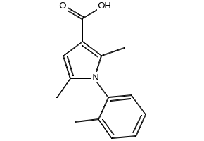 1-(4-FLUOROPHENYL)-2,5-DIMETHYL-1H-PYRROLE-3-CARBOXYLIC ACID structure, CAS 519151-74-7