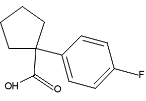 1-(4-FLUOROPHENYL)CYCLOPENTANECARBOXYLIC ACID structure, CAS 214262-99-4