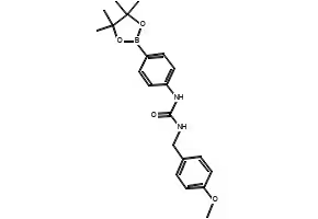 1-(4-METHOXYBENZYL)-3-(4-(4,4,5,5-TETRAMETHYL-1,3,2-DIOXABOROLAN-2-YL)PHENYL)UREA structure, CAS 874298-21-2