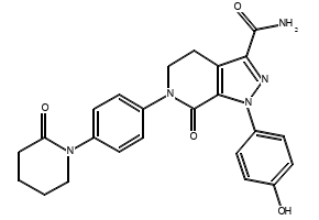 1-(4-METHOXYPHENYL)-7-OXO-6-(4-(2-OXOPIPERIDIN-1-YL)PHENYL)-4,5,6,7-TETRAHYDRO-1H-PYRAZOLO[3,4-C]PYRIDINE-3-CARBOXYLIC ACID structure, CAS 503614-92-4