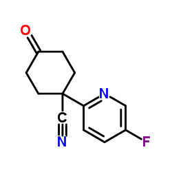 1-(5-FLUOROPYRIDIN-2-YL)-4-OXOCYCLOHEXANECARBONITRILE structure, CAS 960371-10-2