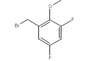1-(BROMOMETHYL)-3,5-DIFLUORO-2-METHOXYBENZENE structure, CAS 886500-63-6