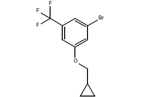1-(CYCLOPROPYLMETHOXY)-3-(TRIFLUOROMETHYL)BENZENE structure, CAS 1257665-22-7