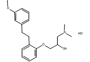 1-(DIMETHYLAMINO)-3-(2-(3-METHOXYPHENETHYL)PHENOXY)PROPAN-2-OL HYDROCHLORIDE structure, CAS 135261-74-4