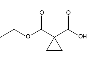 1-(ETHOXYCARBONYL)CYCLOPROPANECARBOXYLIC ACID structure, CAS 3697-66-3