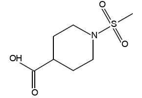 1-(METHYLSULFONYL)PIPERIDINE-4-CARBOXYLIC ACID structure, CAS 280772-00-1