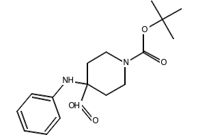 1-(TERT-BUTOXYCARBONYL)-4-(PHENYLAMINO)PIPERIDINE-4-CARBOXYLIC ACID structure, CAS 1159835-31-0