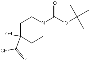 1-(TERT-BUTOXYCARBONYL)-4-HYDROXYPIPERIDINE-4-CARBOXYLIC ACID structure, CAS 495414-64-7