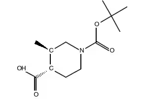 1-(TERT-BUTOXYCARBONYL)-4-METHYLPIPERIDINE-3-CARBOXYLIC ACID structure, CAS 1009376-52-6