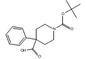 1-(TERT-BUTOXYCARBONYL)-4-PHENYLPIPERIDINE-4-CARBOXYLIC ACID structure, CAS 167262-68-2