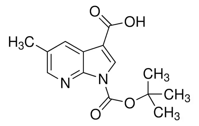 1-(TERT-BUTOXYCARBONYL)-5-METHYL-1H-PYRROLO[2,3-B]PYRIDINE-3-CARBOXYLIC ACID structure, CAS 1198097-92-5
