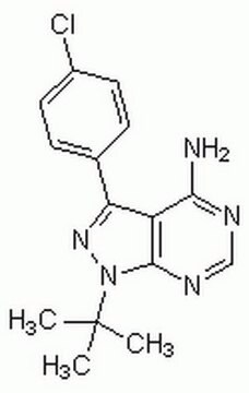 1-(TERT-BUTYL)-3-(4-CHLOROPHENYL)-1H-PYRAZOLO[3,4-D]PYRIMIDIN-4-AMINE structure, CAS 172889-27-9