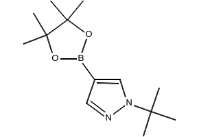 1-(TERT-BUTYL)-4-(4,4,5,5-TETRAMETHYL-1,3,2-DIOXABOROLAN-2-YL)-1H-PYRAZOLE structure, CAS 1256359-15-5