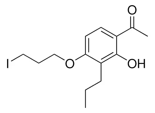 1-[4-(3-BROMOPROPOXY)-2-HYDROXY-3-PROPYLPHENYL]ETHANONE structure, CAS 40786-20-7
