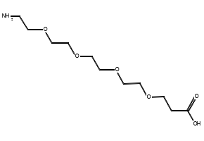 1-AMINO-3,6,9,12-TETRAOXAPENTADECAN-15-OIC ACID structure, CAS 663921-15-1