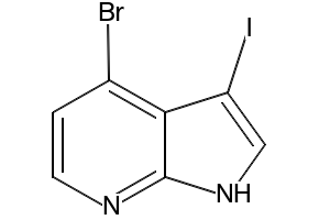 1-BENZENESULFONYL-4-BROMO-3-IODO-7-AZAINDOLE structure, CAS 943322-47-2