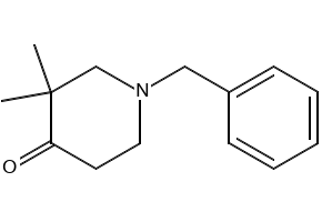 1-BENZYL-3,3-DIMETHYLPIPERIDIN-4-ONE structure, CAS 173186-91-9