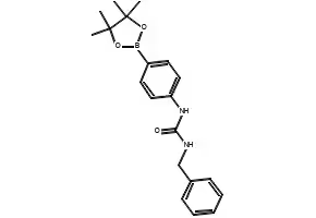 1-BENZYL-3-(4-(4,4,5,5-TETRAMETHYL-1,3,2-DIOXABOROLAN-2-YL)PHENYL)UREA structure, CAS 874290-98-9