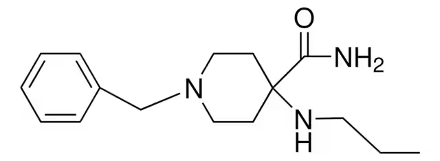 1-BENZYL-4-(PROPYLAMINO)PIPERIDINE-4-CARBOXAMIDE structure, CAS 1031-37-4