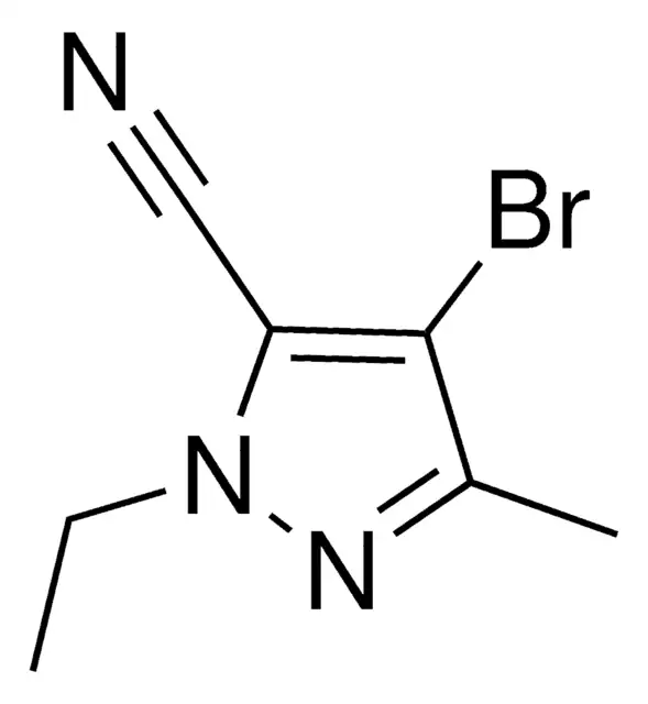 1-BENZYL-4-BROMO-5-METHYL-1H-PYRAZOLE-3-CARBONITRILE structure, CAS 863752-24-3