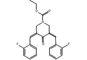 1-BOC-3,5-BIS(4-FLUOROBENZYLIDENE)-4-OXOPIPERIDINE structure, CAS 939317-92-7