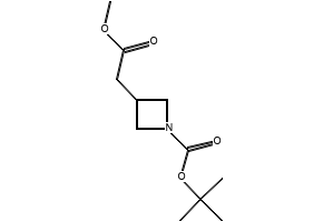 1-BOC-3-(2-METHOXY-2-OXOETHYL)AZETIDINE structure, CAS 497160-14-2