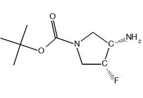 1-BOC-3-AMINO-4-FLUOROPYRROLIDINE structure, CAS 1174020-30-4