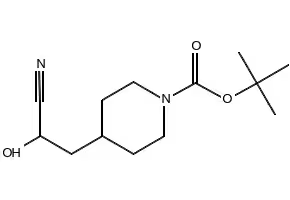 1-BOC-4-(2-CYANO-1-HYDROXYETHYL)PIPERIDINE structure, CAS 913642-49-6